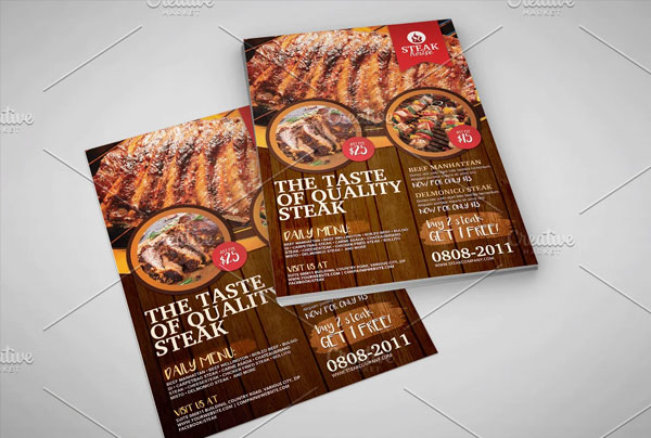 Barbecue Grill Chicken Wings Flyer