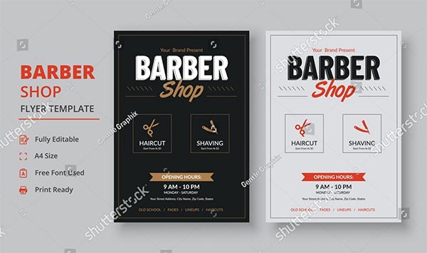 Barber Shop Flyer Opening Template