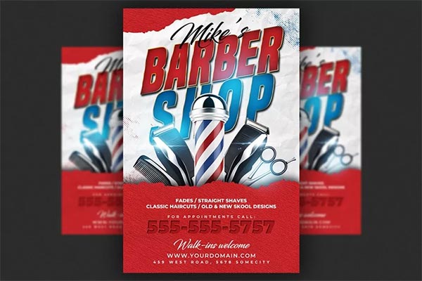 Barber Shop Flyer Print Template