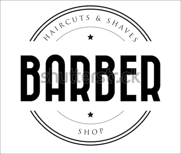Barber Shop Vintage Stamp Logo Mockup