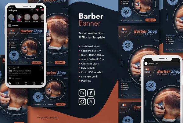 Barber Social Media Template