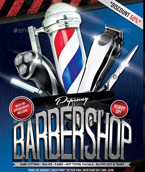 Barbershop Flyer PSD Template