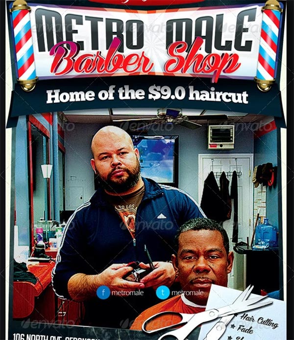 Barbershop Flyer Plus Business Card