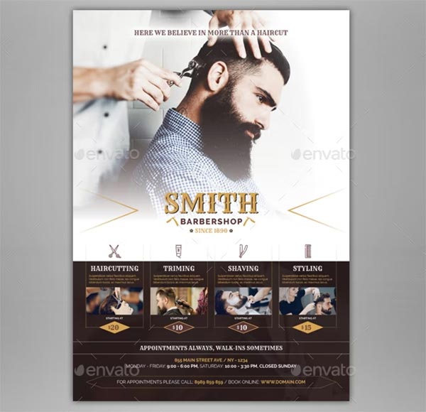 Barbershop Flyer and Magazine Template