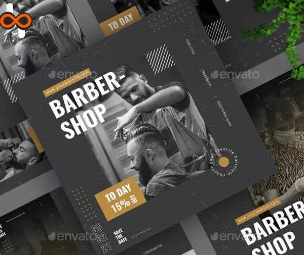 Barbershop Instagram Templates