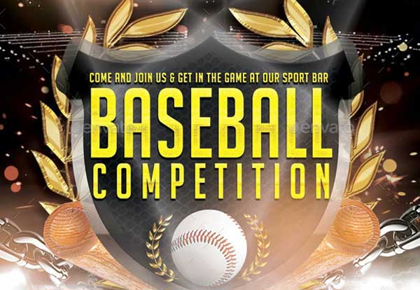 Baseball Competition Flyer Template