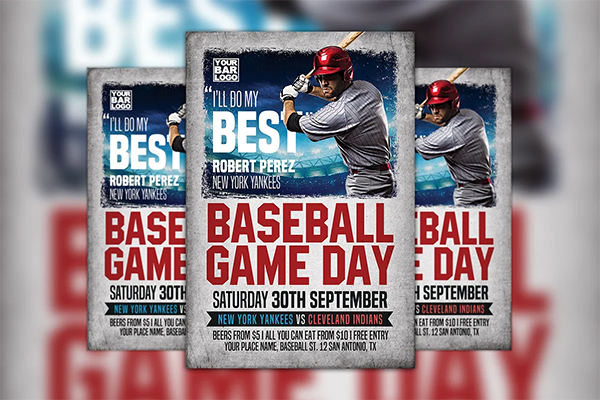Baseball Game Day Flyer Template
