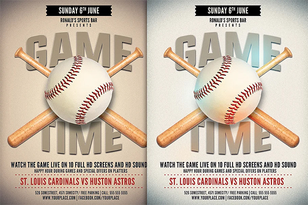 Baseball Game Flyer Templates