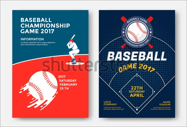 Baseball Game Modern Sports Flyer