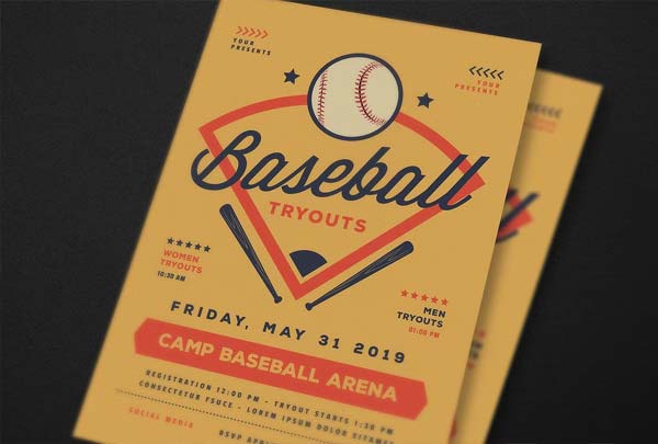 Baseball Printable Flyer Template
