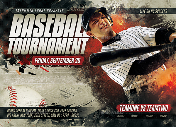 Baseball Tournament PSD Flyer