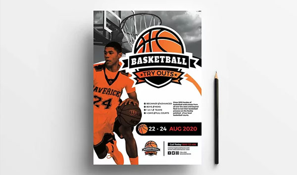 Basketball Advertisement Template