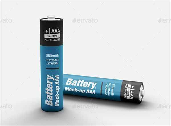 Battery Mock-up Template
