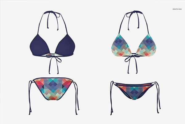 Beach Bikini Mockup Set