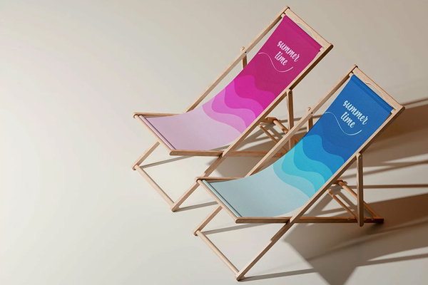 Beach Folding Chair Eat Mockup