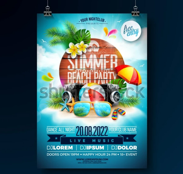 Best Amazing Beach Party Flyer Templates Download