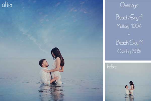 Beach Sky Overlays Templates