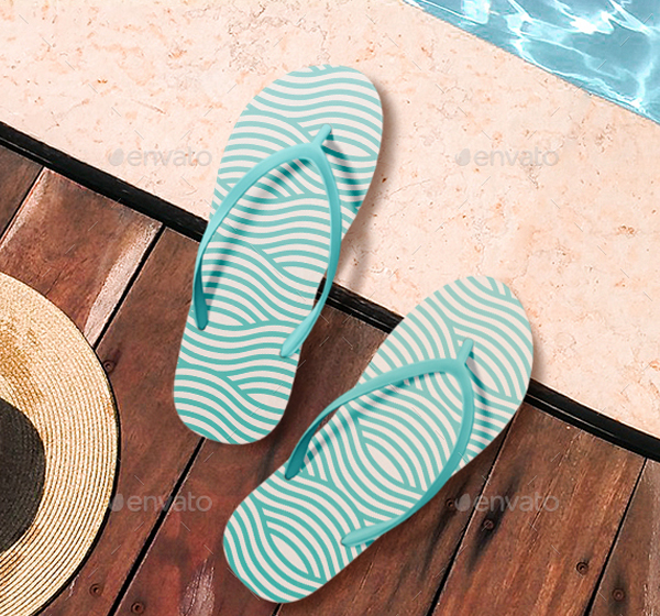 Beach Slippers Mockup