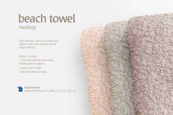 Beach Towel Mockup Design