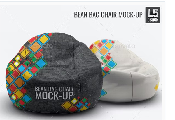 Bean Bag Chair Seat Mock-Up