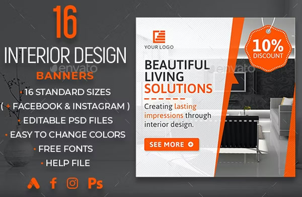Beautiful Interior Design Banners
