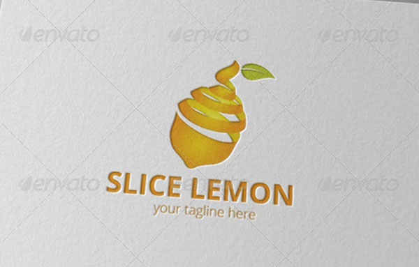 Beautiful Lemon Summer Logo Template