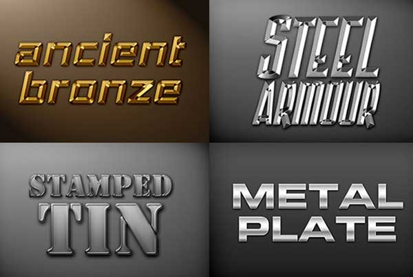 Beautiful Metal Photoshop Layer Styles Pack