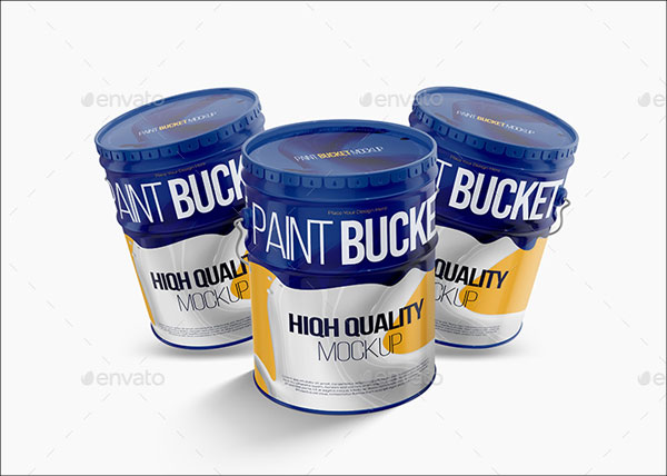 Beautiful Paint Bucket Tin Mockup