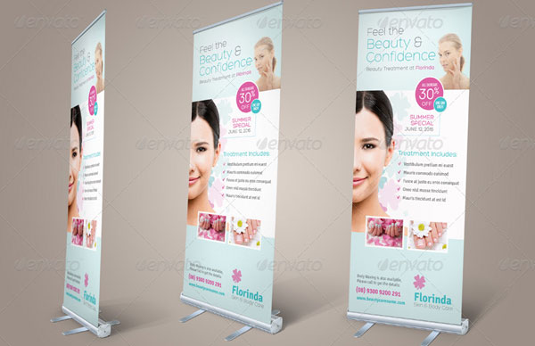 Beauty Care Roll-up Banners Template