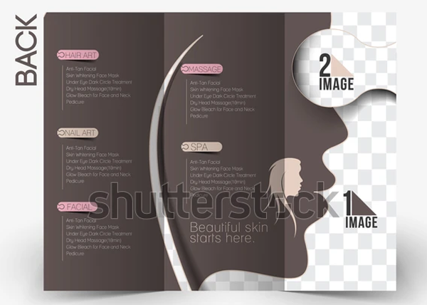 Beauty Care Salon Tri-Fold Brochure Template