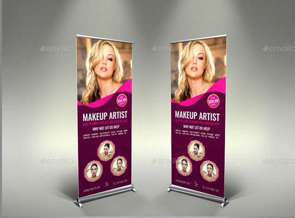 Beauty Center Signage Roll Up Banner Template