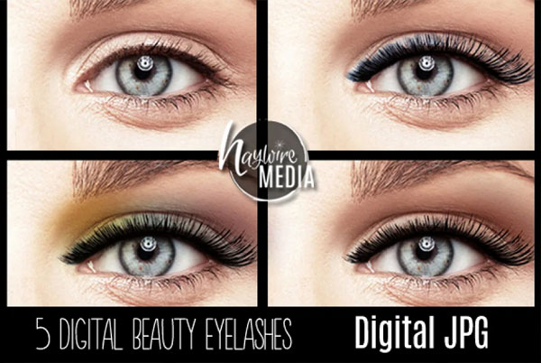 Beauty Eyelashes Makeup PS Actions