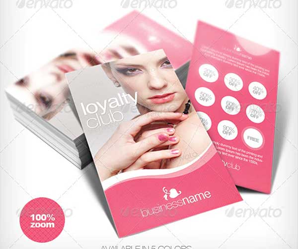 Beauty Fashion Loyalty Cards Template