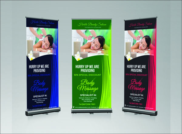 Beauty Product Roll-up Banner