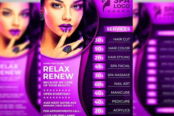 Beauty Salon Flyer Printable Template