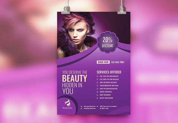 Beauty Salon Spa Flyer Template
