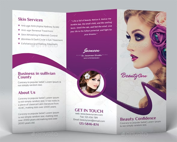 Beauty Salon Trifold Brochure