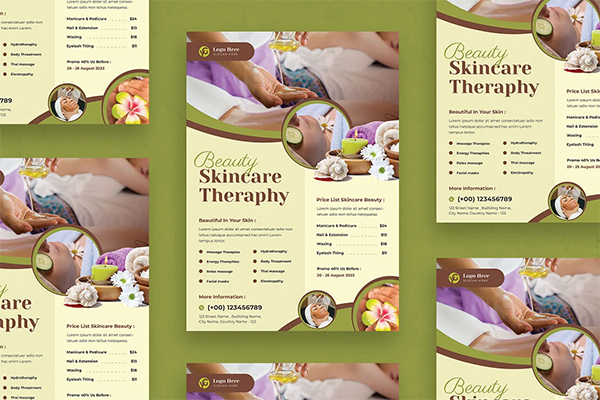 Beauty Skincare Theraphy Flyer & Brochure