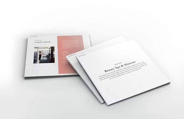 Beauty Spa And Skin Care Square Brochure Templates