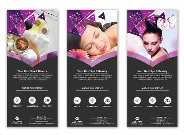 Beauty and Spa Roll up Banner Template