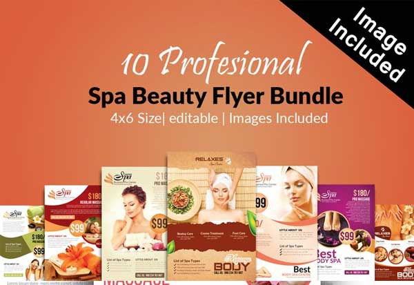 Beauty Spa Flyer Templates Bundle