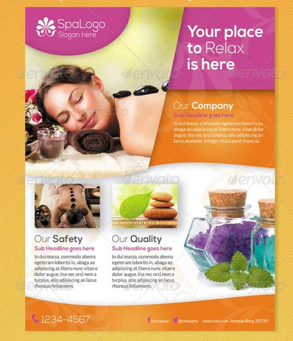 Beauty Spa Flyer Templates in PSD