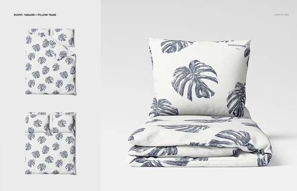 Bedding Set Sizes Mockup Set