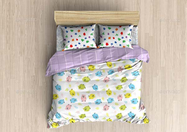 Bedroom Textile Bedding Mockups