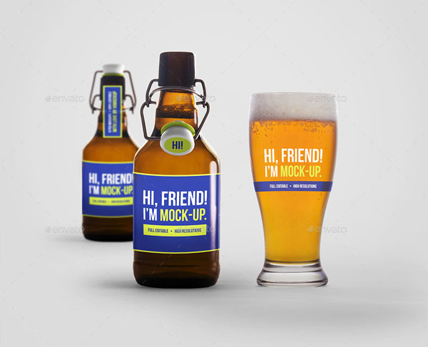 Beer Bottle Mockup Bundle