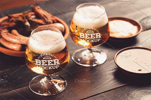Beer Glasses Logo Mock-up