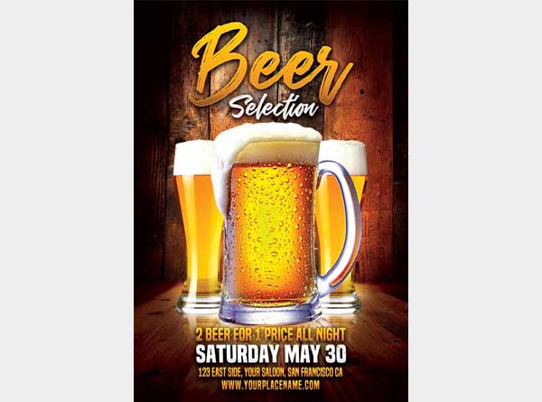 Beer Selection Free Flyer Template