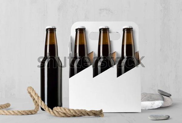 Beer Six Pack Bottles Mockup