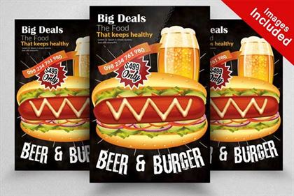 Beer & Burger Flyer Template