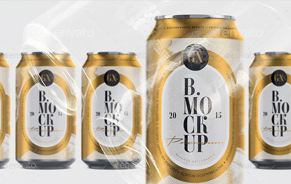 Beer or Soda Can Mockup Template
